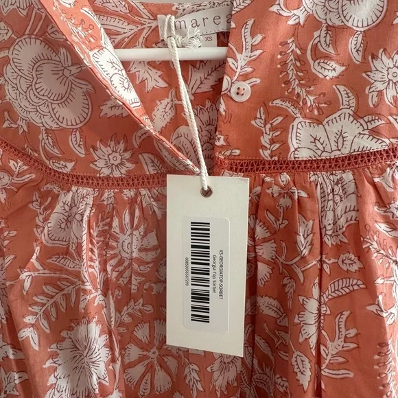 NWT Marea Georgia blouse Sorbet XS - Picture 2 of 3